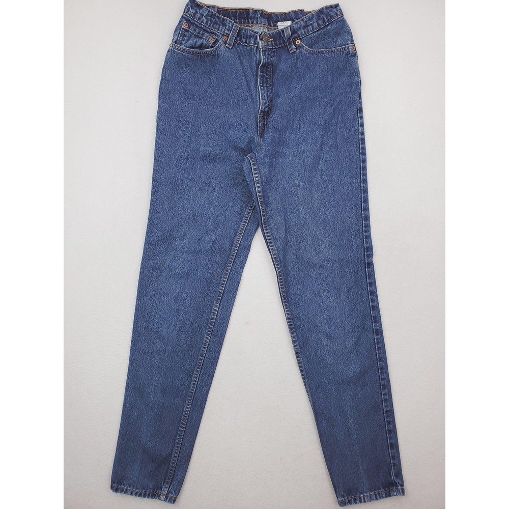 Vintage Levis 512 Jeans Juniors 13 L Medium Blue Slim High Rise Tapered USA MADE